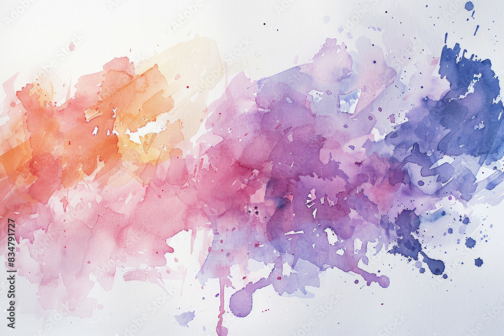 Obraz premium A minimalist watercolor splash with soft edges and a modern, pastel color scheme. 