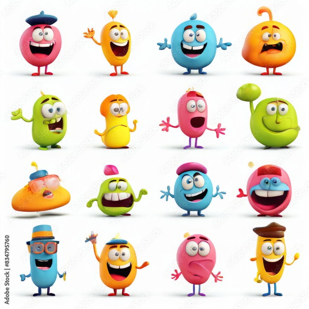 quirky animation slides slides with quirky animated characters o Stock ...