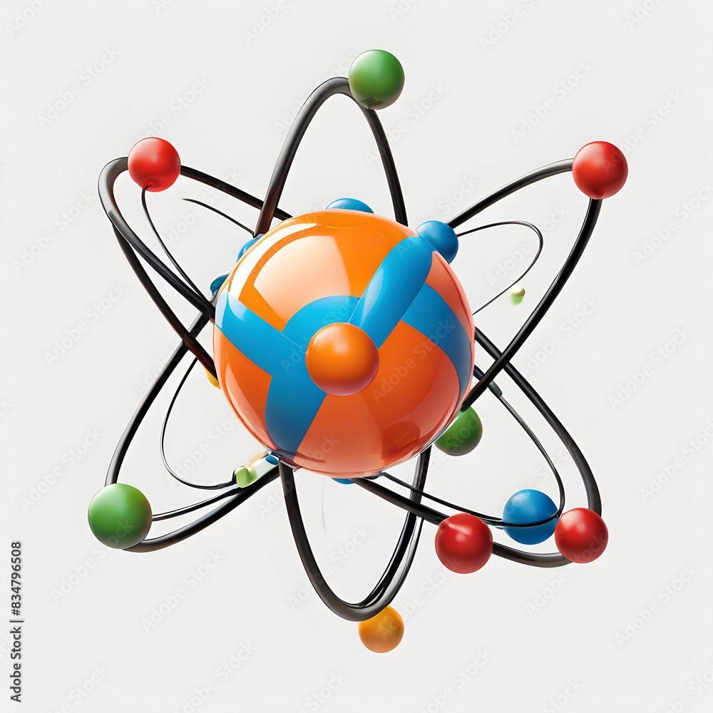 3D Visualization of an Atom: A Detailed Atomic Model 3D Visualization of an Atom: A Detailed Atomic Model