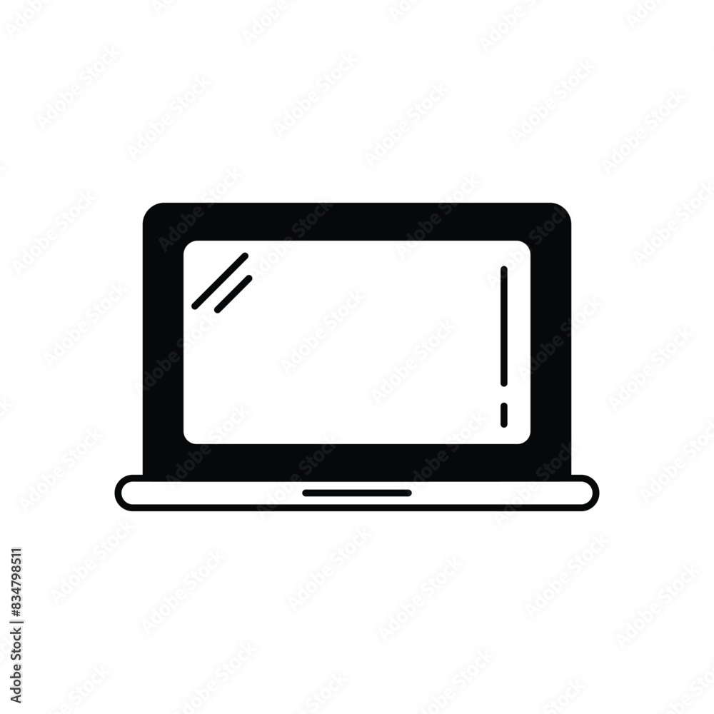 laptop icon with white background vector stock illustration laptop icon with white background vector stock illustration