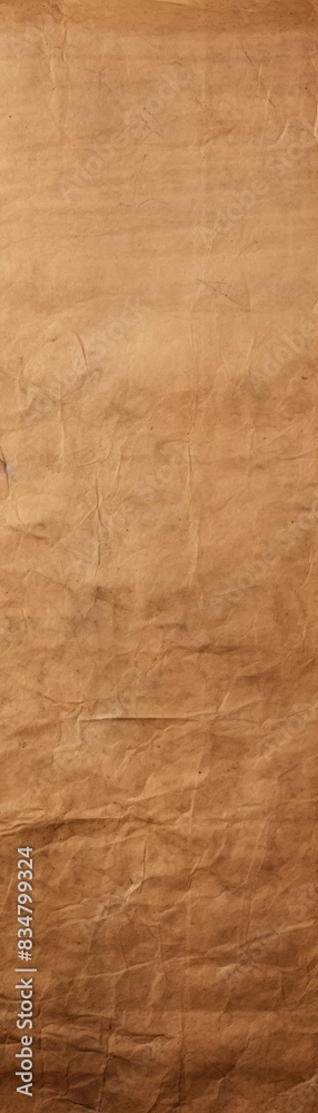A close up of a piece of old brown paper with wrinkles and creases. A close up of a piece of old brown paper with wrinkles and creases.