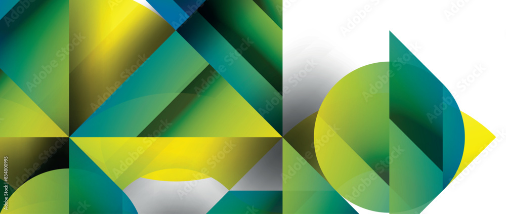 Geometric fusion - abstract harmony of triangles and circles in minimalist background design. Shapes and lines design for wallpaper, banner, background, landing page, wall art, invitation, prints Geometric fusion - abstract harmony of triangles and circles in minimalist background design. Shapes and lines design for wallpaper, banner, background, landing page, wall art, invitation, prints