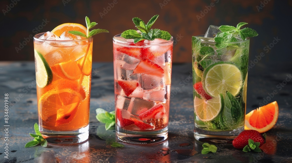 mojito cocktail with ice and lime mojito cocktail with ice and lime