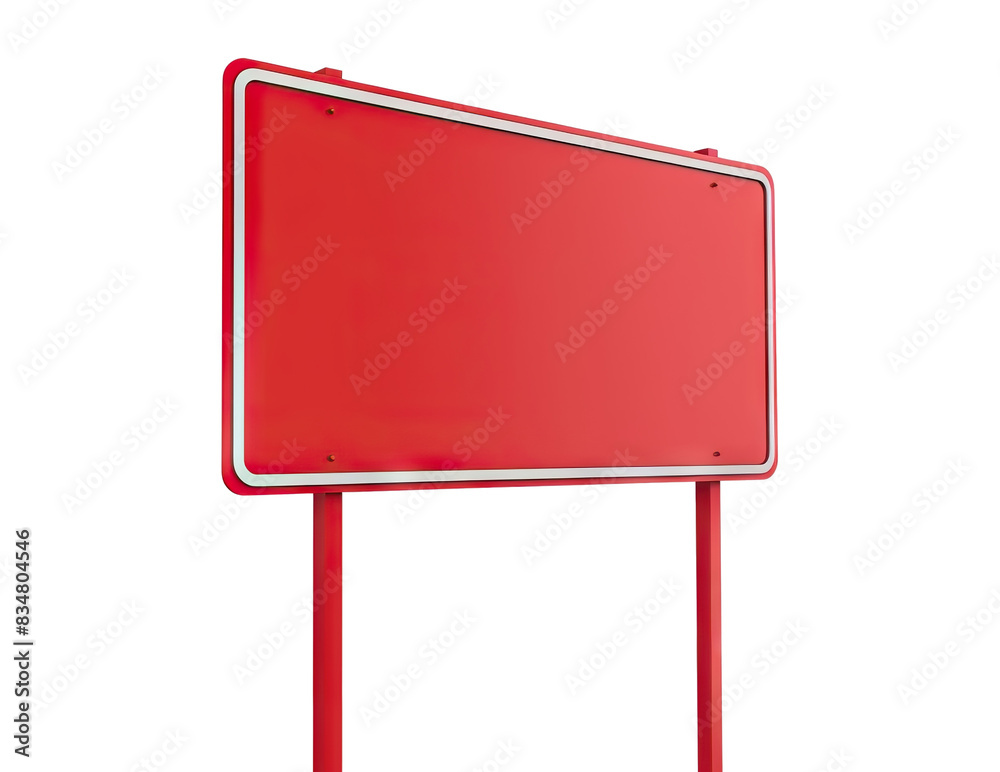 Red blank street sign, cut out Red blank street sign, cut out