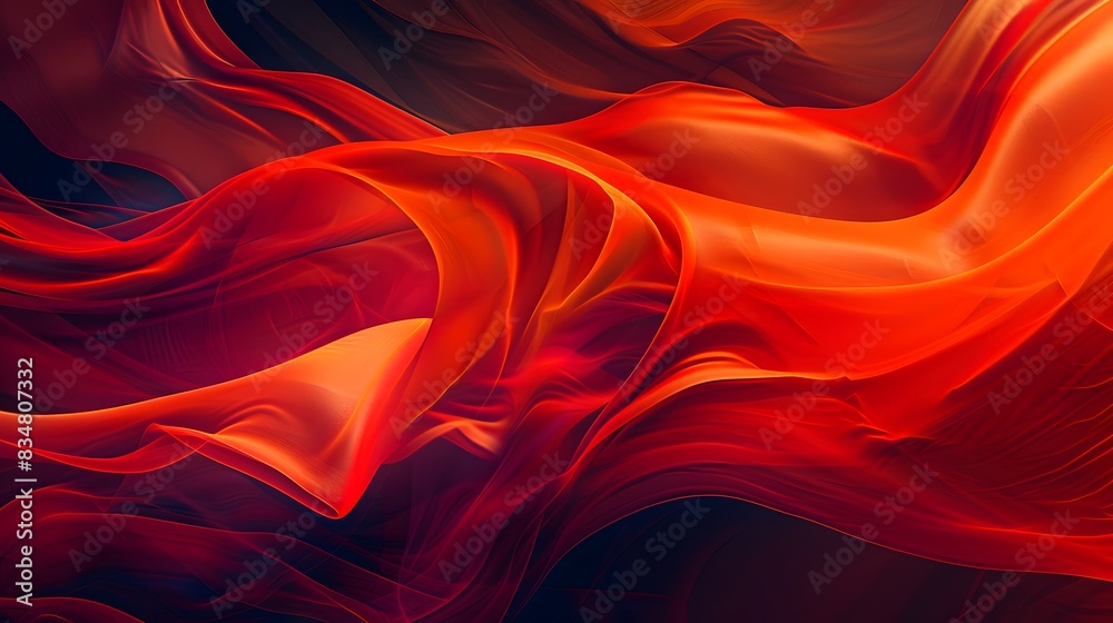 Scarlet Tempest: A Brooding, Fiery Abstract Wave Pattern in a Moody Setting Scarlet Tempest: A Brooding, Fiery Abstract Wave Pattern in a Moody Setting