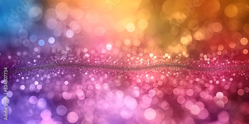 Abstract Christmas background, holiday bokeh light blurred background