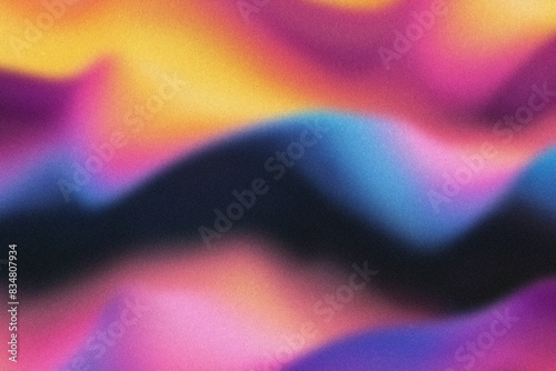 Wavy gradient texture background. Vibrant nostalgic colorful background.