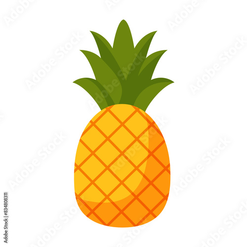 Summer fruits for healthy lifestyle. Pineapple fruit. Organic tropical fruit