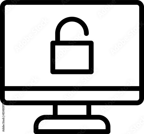 Computer monitor icon. 