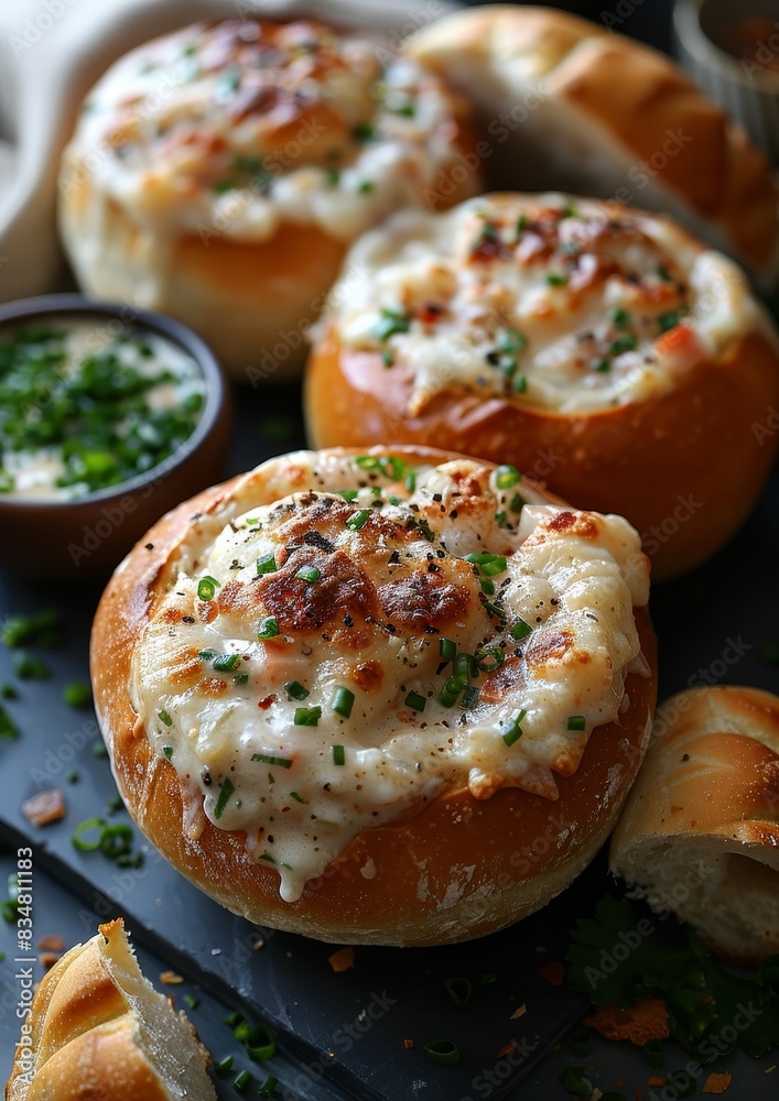 Clam Chowder - Creamy clam chowder in a bread bowl. Clam Chowder - Creamy clam chowder in a bread bowl.