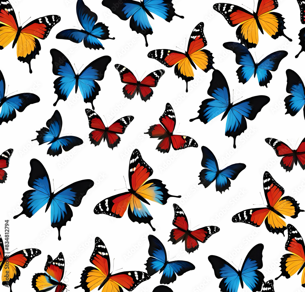 seamless background with butterflies seamless background with butterflies