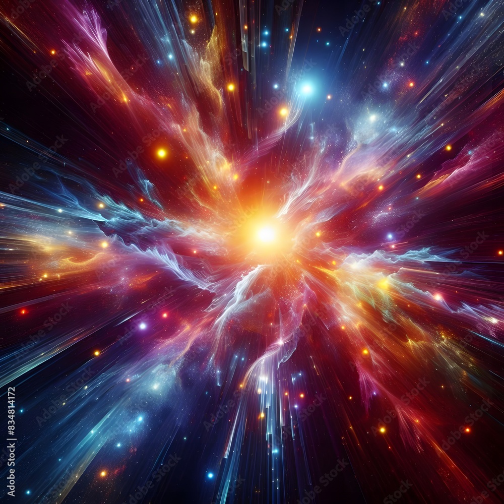 Naklejka premium An electrifying display of abstract colorful lights