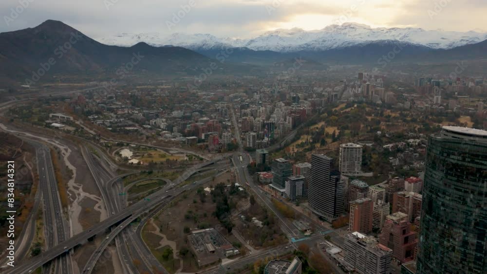 Santiago de Chile Morning view Clouds Winter Santiago de Chile Morning view Clouds Winter