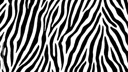Obraz na płótnie zebra skin texture stripes pattern vertical random wavy lines black and white w salonie