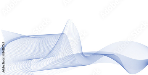 Vector abstract colorful flowing wave lines isolated on white background. Design element for technology, science, modern concept.