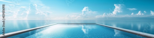 Minimalist Infinity Pool Overlooking Ocean Horizon