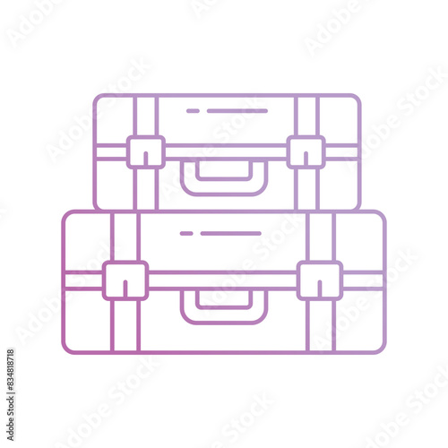 bagpack icon with white background vector stock illustration