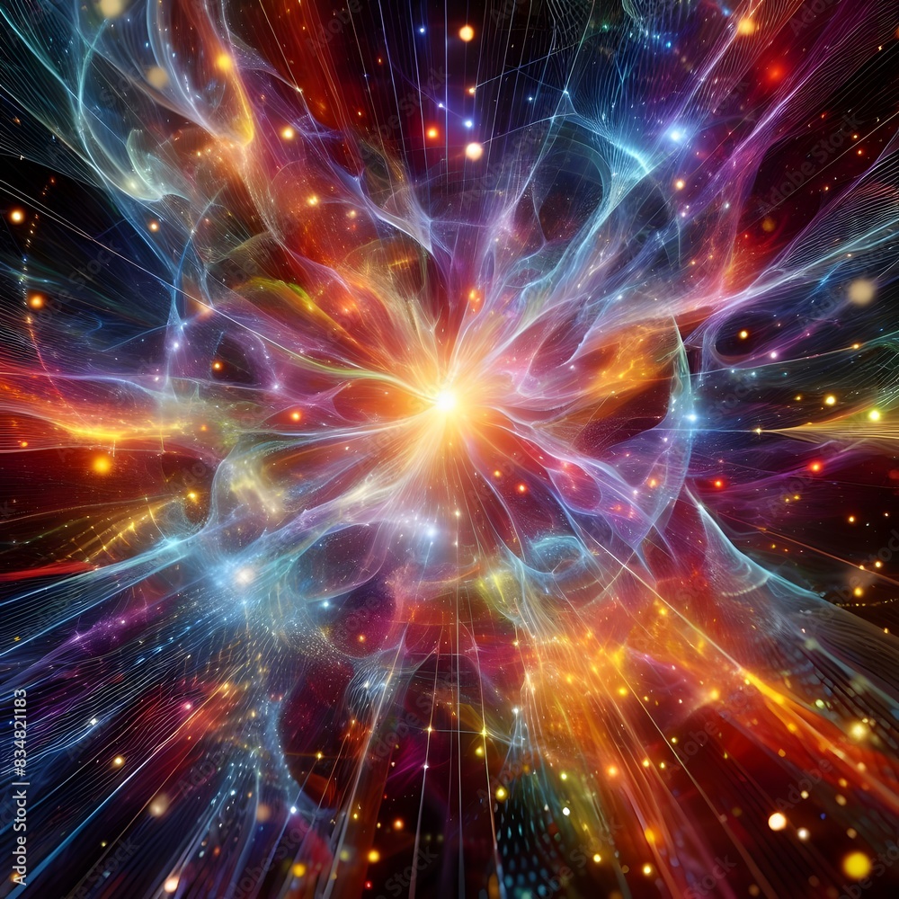 Fototapeta premium An electrifying display of abstract colorful lights