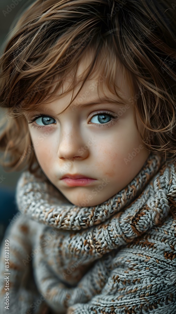 Portrait of a beautiful child with blue eyes Portrait of a beautiful child with blue eyes