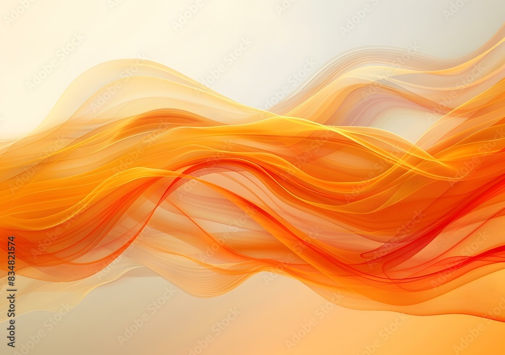 Abstract Wavy Orange and Yellow Background Abstract Wavy Orange and Yellow Background