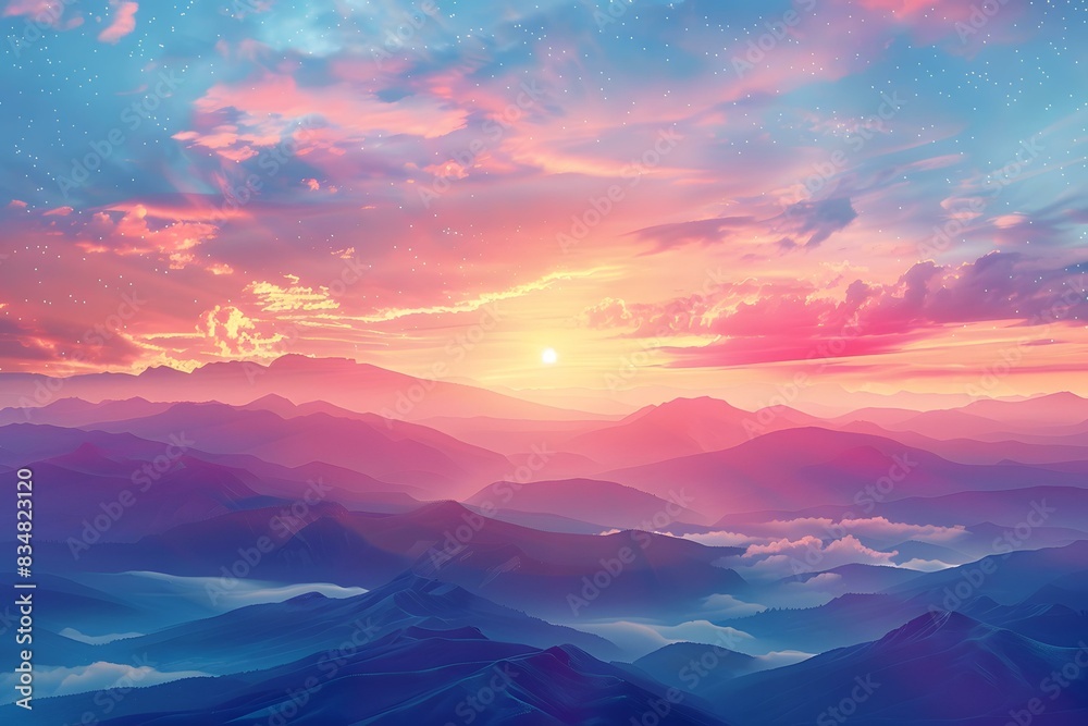 Mountains at Sunset Mountains at Sunset