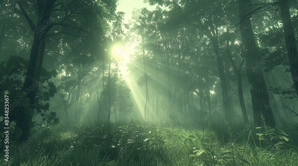 sunlight in the forest sunlight in the forest