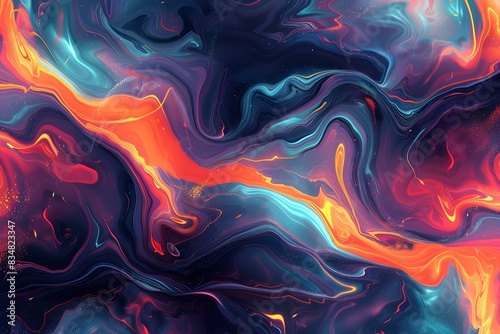 Colorful liquid art