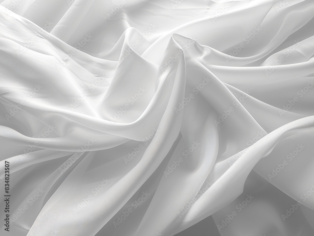 Obraz premium White fabric with numerous folds