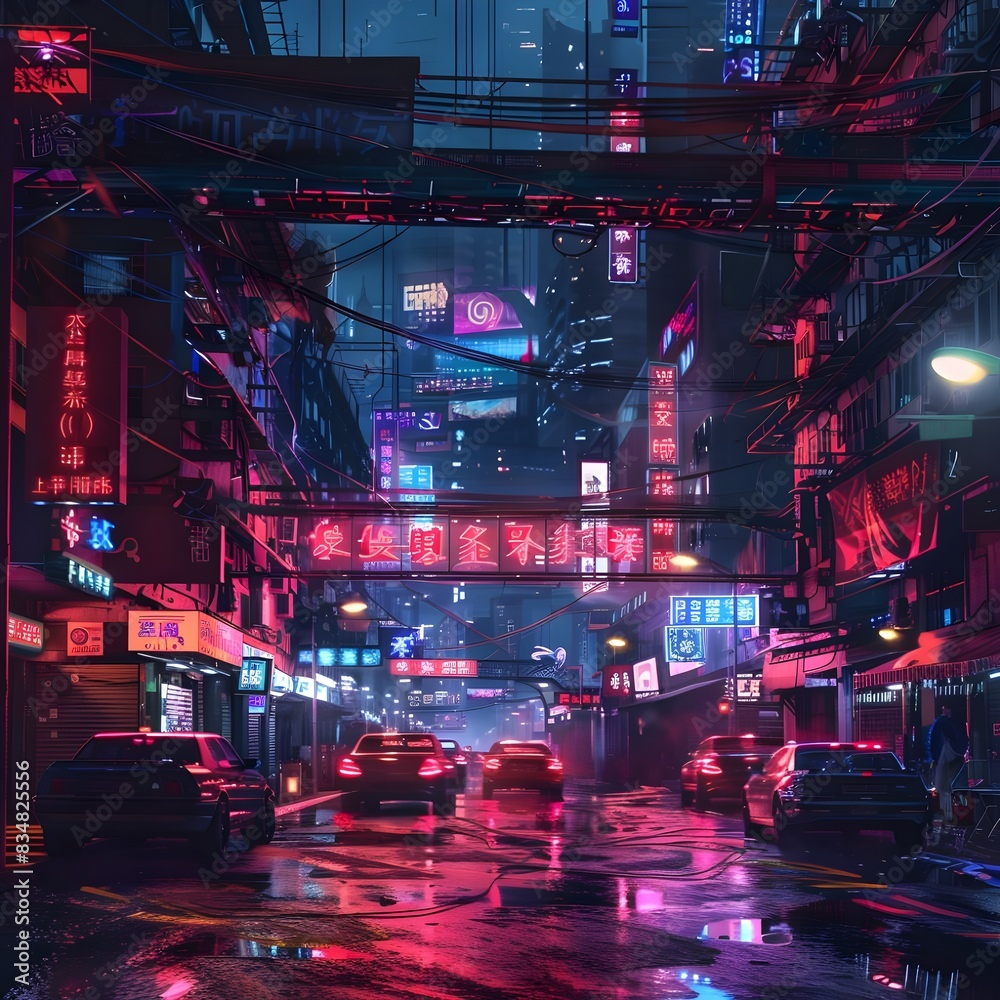 Cyberpunk streets illustration, futuristic city, dystopic artwork at night, 4k wallpaper cyberpunk style. futuristic cyberpunk, neon lights, digital illustration Cyberpunk streets illustration, futuristic city, dystopic artwork at night, 4k wallpaper cyberpunk style. futuristic cyberpunk, neon lights, digital illustration