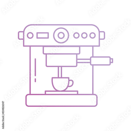 coffee machine icon with white background vector stock illustration