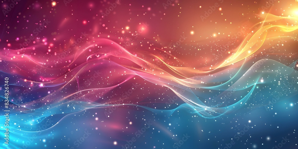 Fototapeta premium Colorful light waves