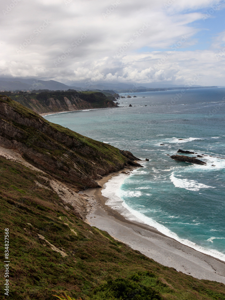 View of the cliffs of the Asturian coast. View of the cliffs of the Asturian coast.