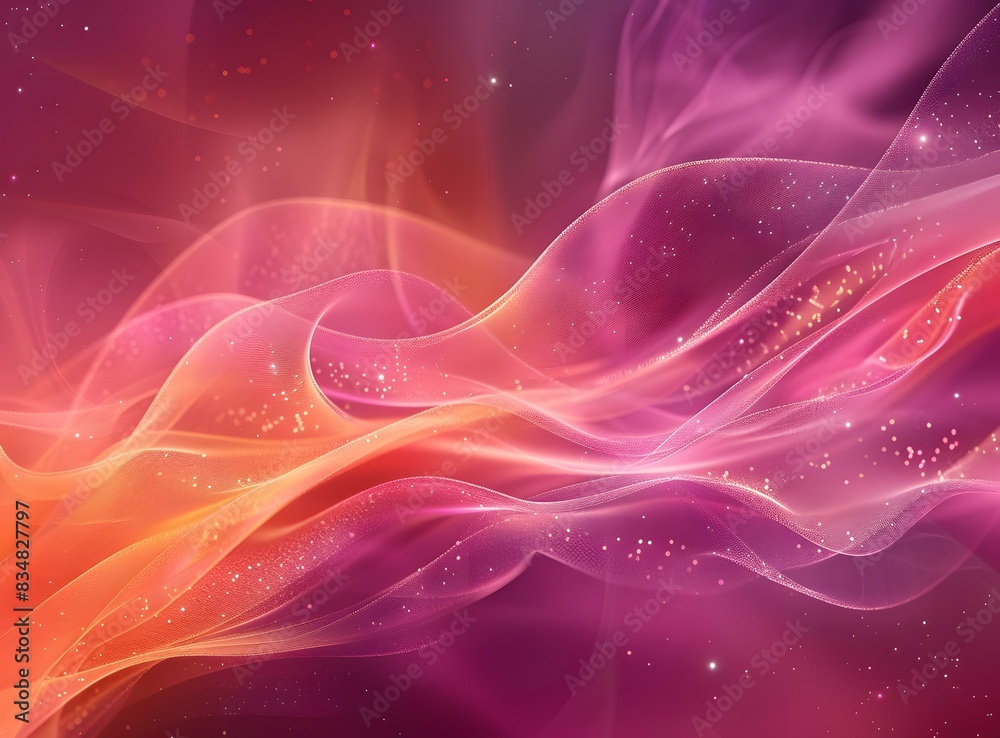 Fototapeta premium Red and pink wavy background