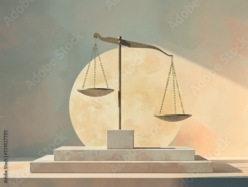 A dual-scale device on a stand photo