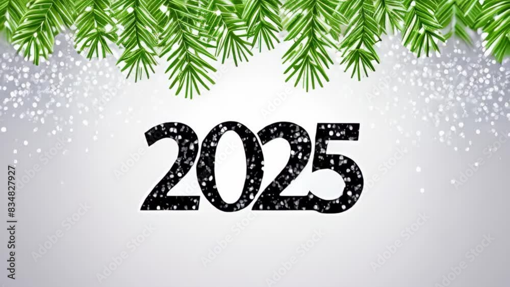 Happy new year 2025 holiday background with numbers 2025. Glittering 2025 text on festive background, greeting card, Christmas and new year celebration, holiday season, sparkling light. footage Happy new year 2025 holiday background with numbers 2025. Glittering 2025 text on festive background, greeting card, Christmas and new year celebration, holiday season, sparkling light. footage