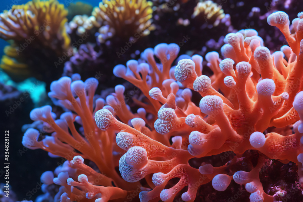 Fototapeta premium Elegant and rare coral thrives in a vibrant underwater reef.