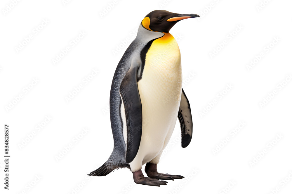 Fototapeta premium a penguin standing on a white background