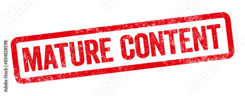 Red stamp on a white background - Mature contend