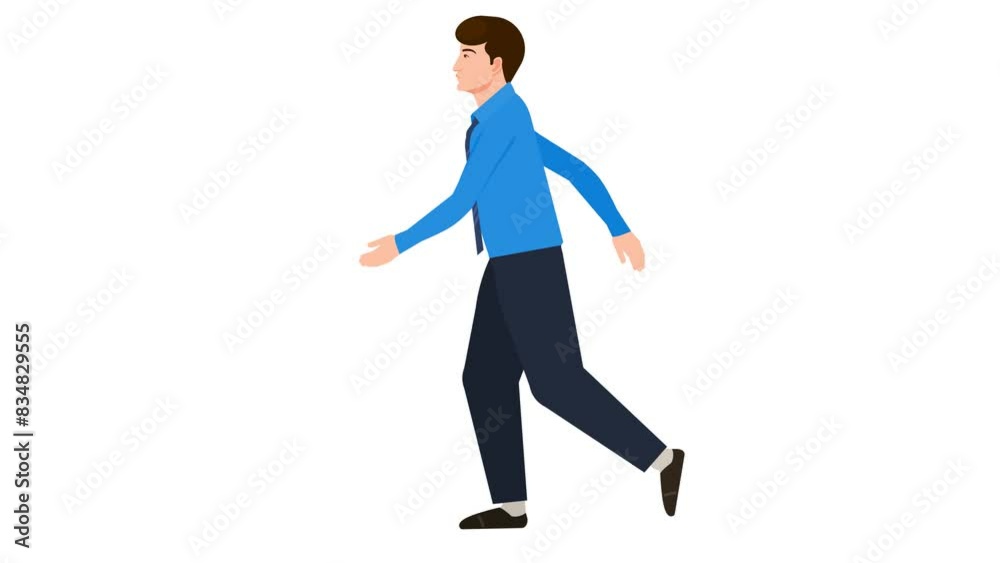 Man Walking Animation, 2d animation of man walking