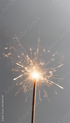 Sparkler Isolated on Transparent Background