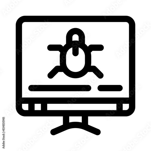 malware line icon