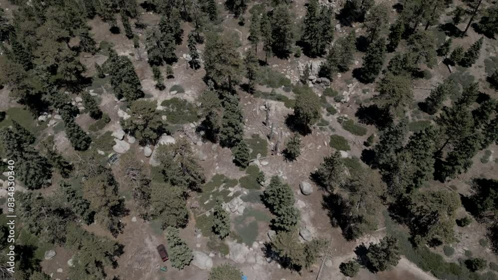 Drone Flying Over Big Bear Lake Bluff Lake Landscape Drone Flying Over Big Bear Lake Bluff Lake Landscape