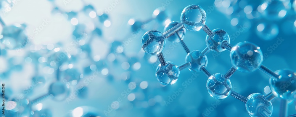 Blue Molecular Structure Illustration Blue Molecular Structure Illustration