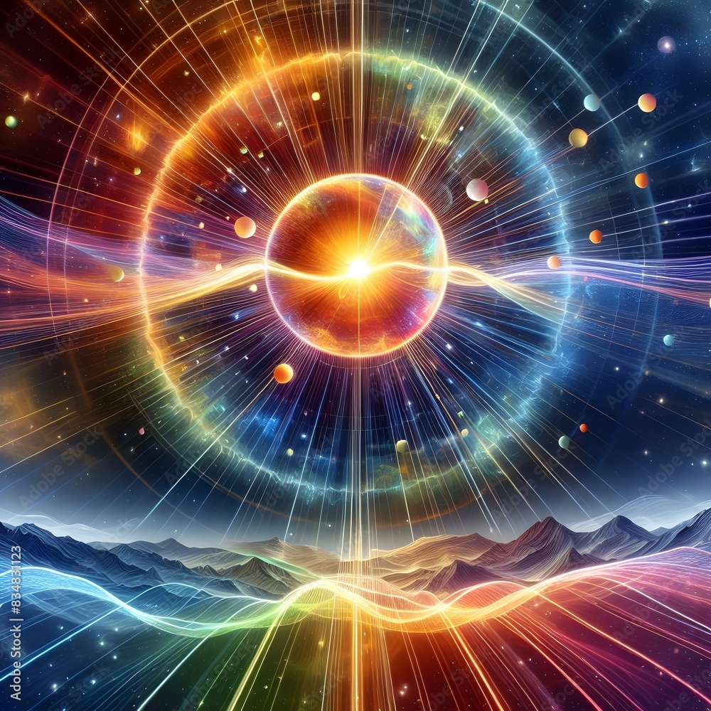 Fototapeta premium An electrifying display of abstract colorful lights