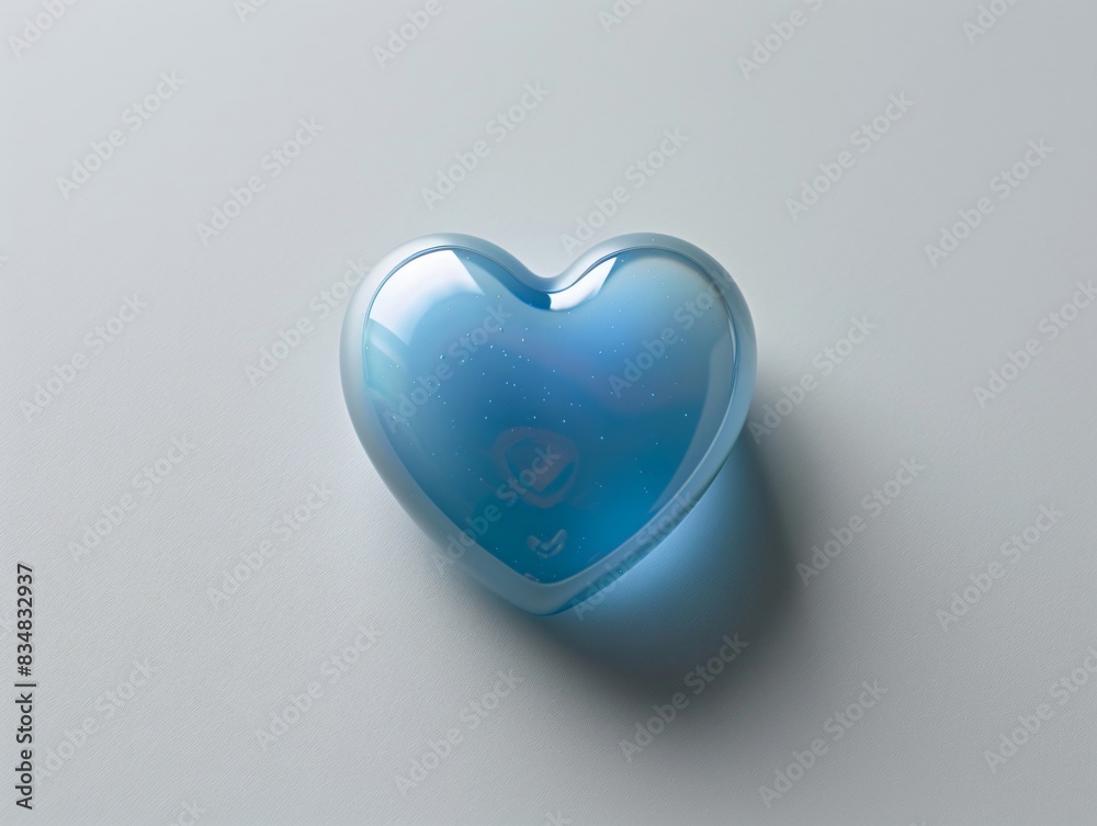 Heart object blue liquid inside Heart object blue liquid inside