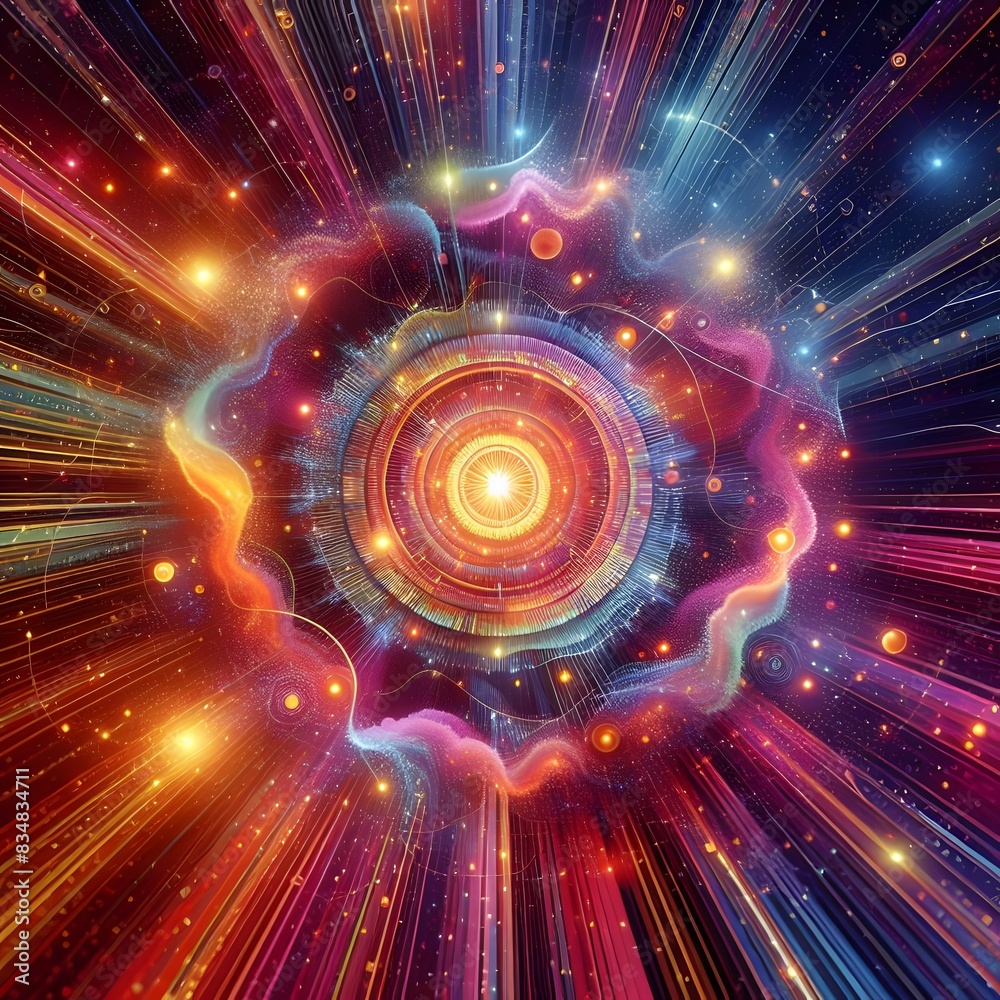 Obraz premium An electrifying display of abstract colorful lights