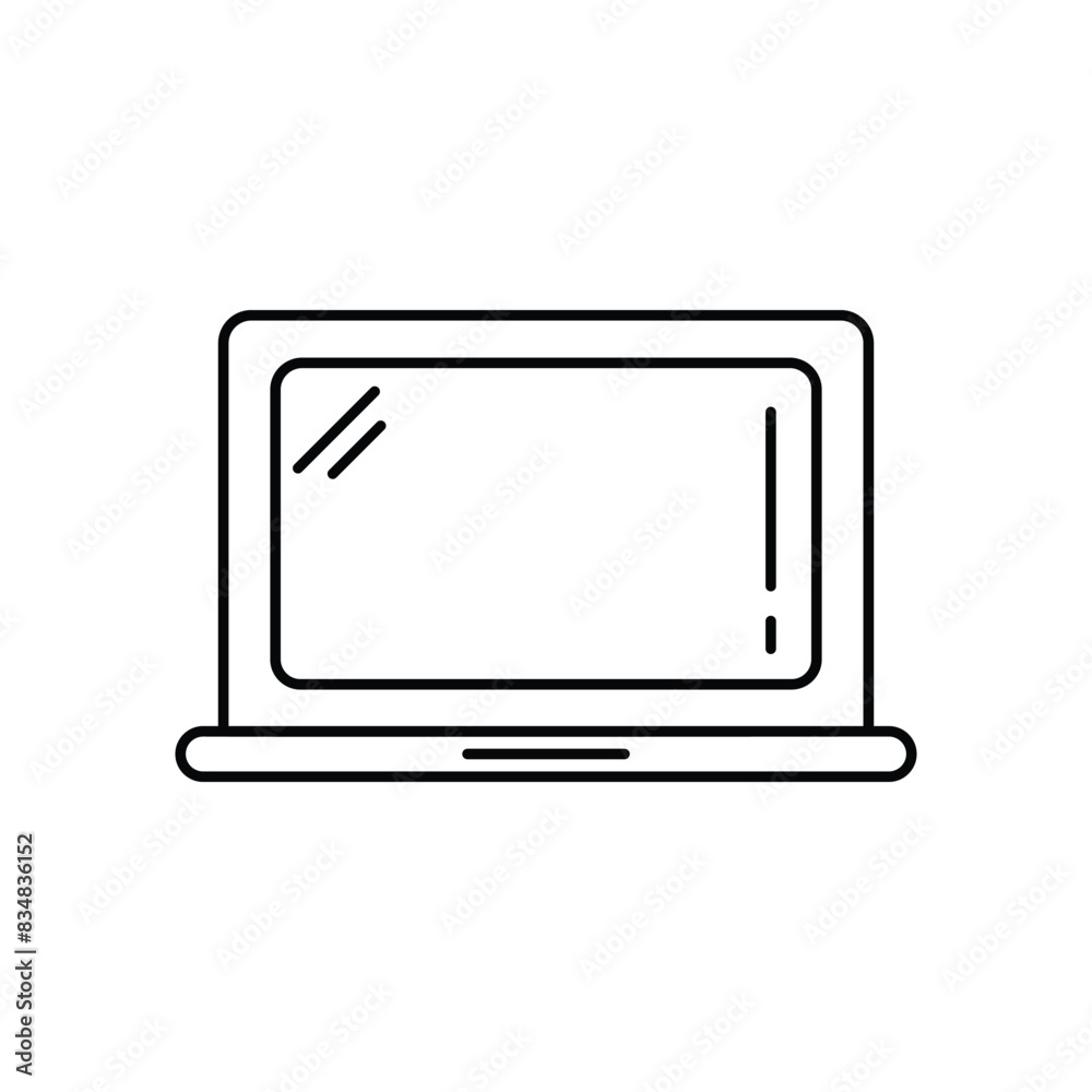laptop icon with white background vector stock illustration laptop icon with white background vector stock illustration