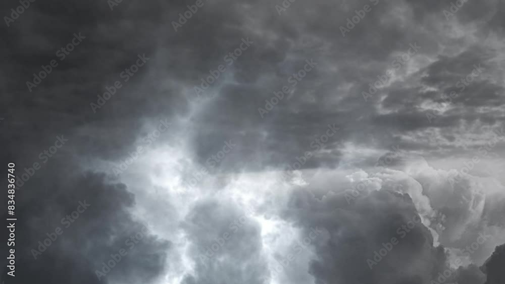 gray clouds and thunderstorms, ultra HD.
