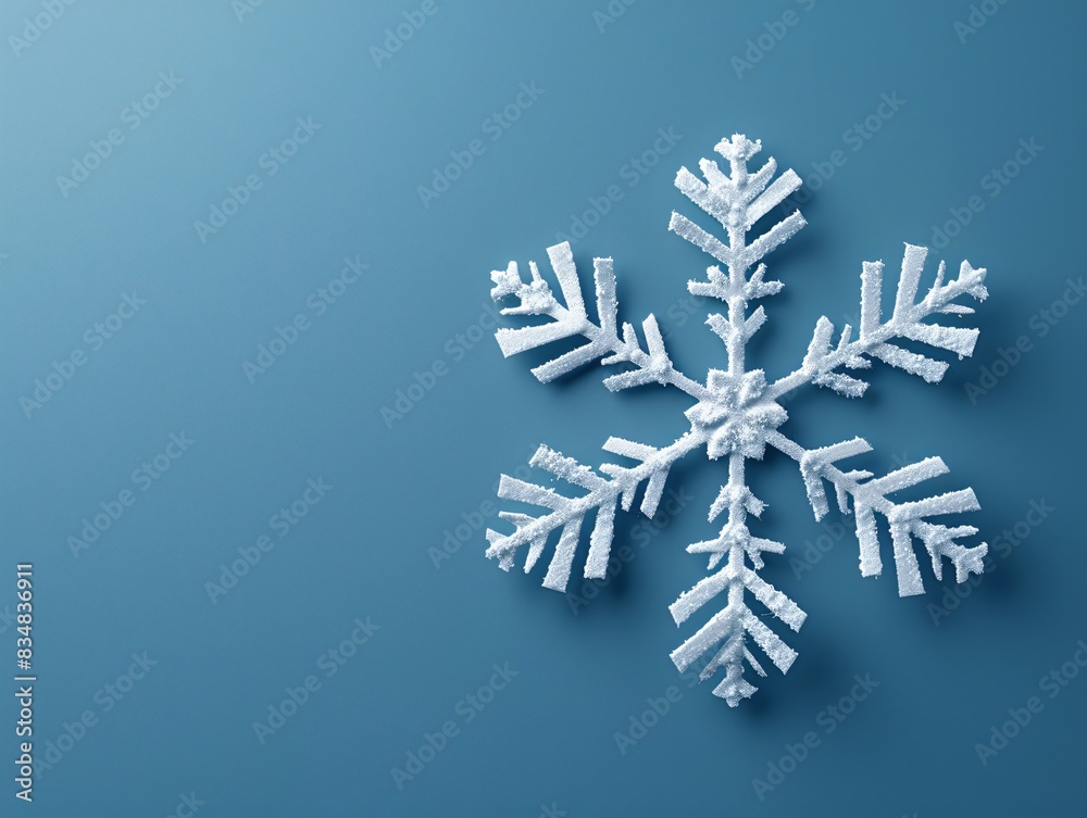 Paper snowflake blue background Paper snowflake blue background