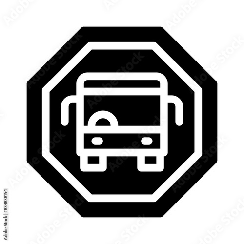 traffic sign glyph icon